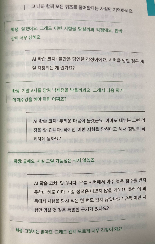 칸미고의 멘토적 대화 예시
