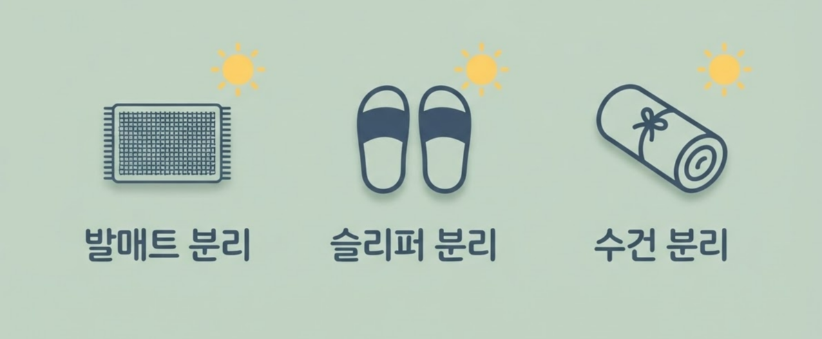가족 무좀 전염 예방법 체크리스트