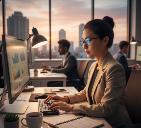 열심히 일하는 직장인