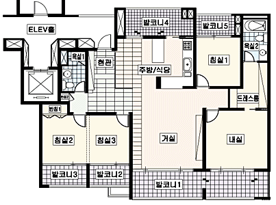 아파트 내부 평면도