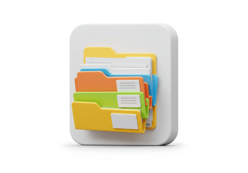 조기폐차 신청에 필요한 필수 서류 더미 3D 아이콘