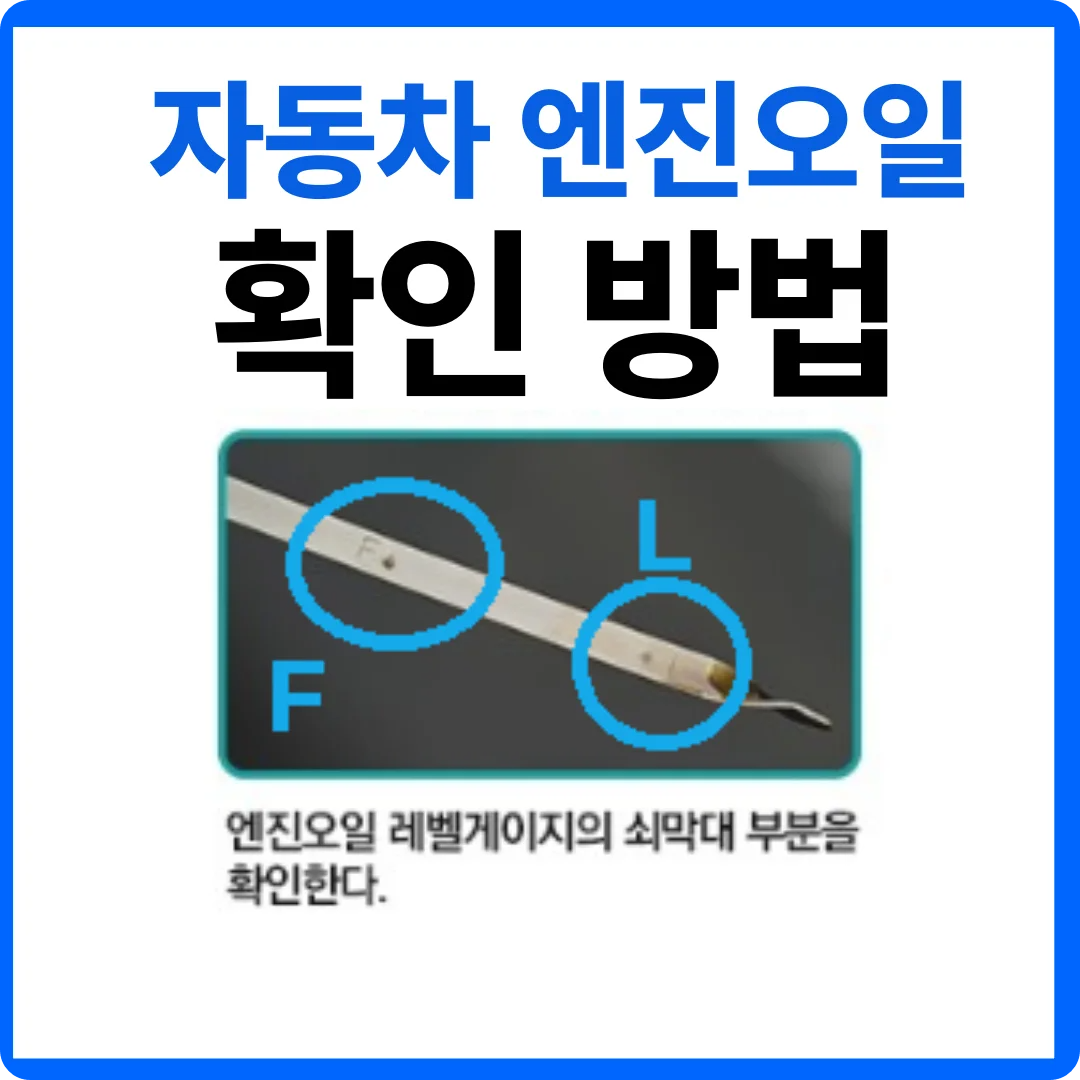 운전 초보가 자동차 엔진오일 확인 방법