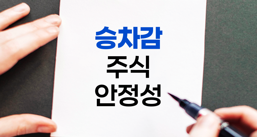 승차감, 주식 투자의 안정성 지표