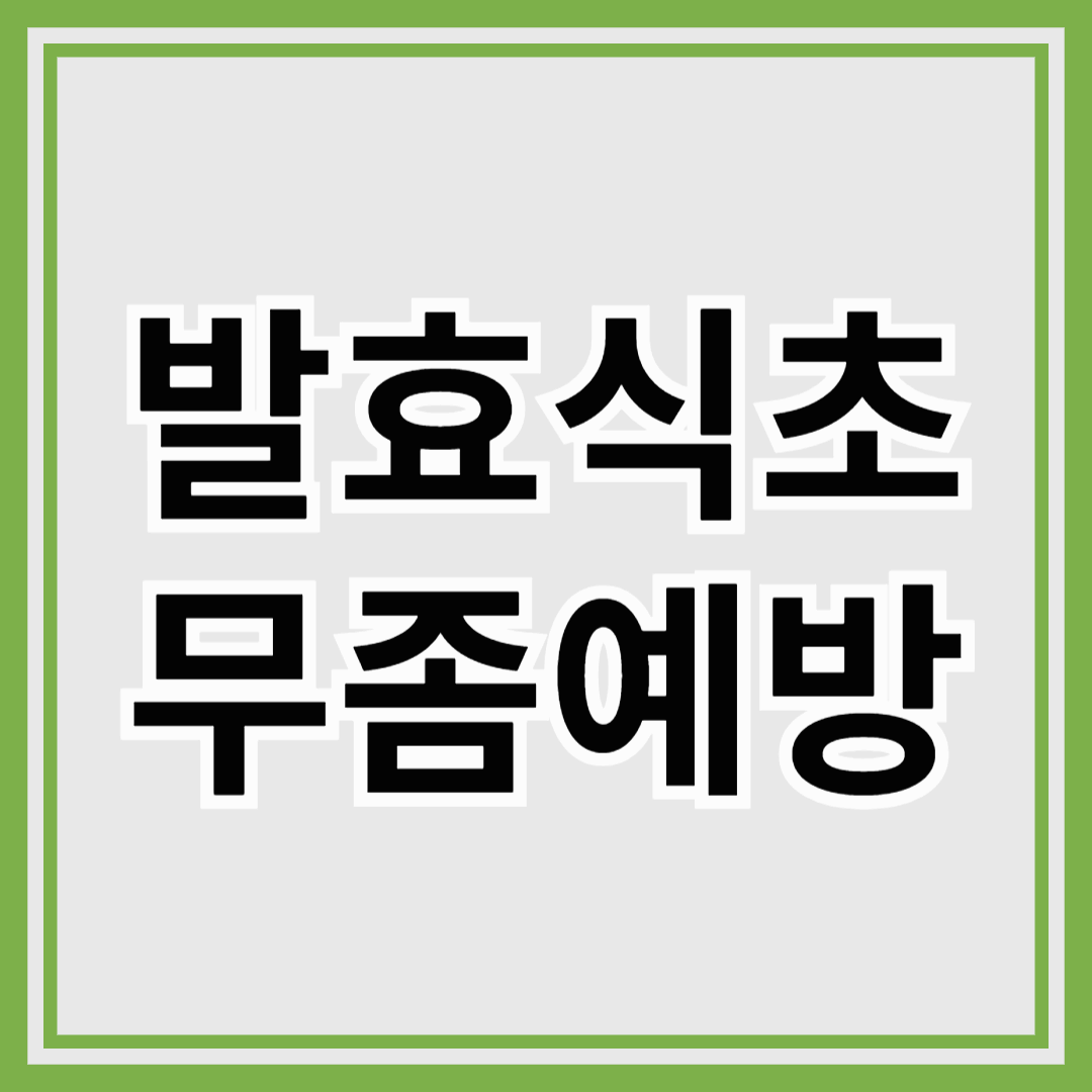 발효식초로 무좀 3가지 예방 방법