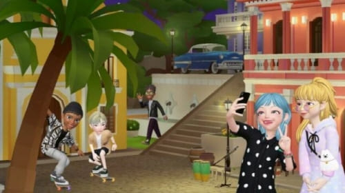 건물내부의-옷을-구경하고-자신의-아바타에게-착용해볼수-있는-zepetto속의-구찌