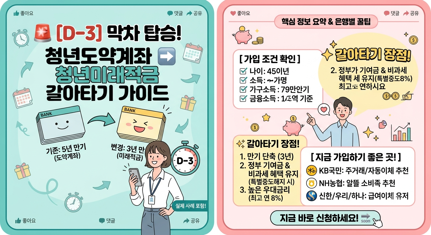 청년도약계좌 , 청년미래적금 갈아타기 가이드