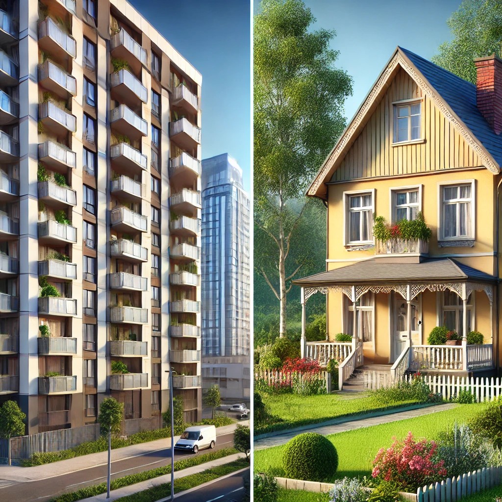 아파트와 주택 사진