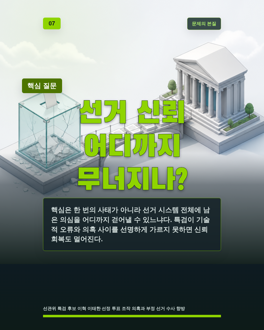 선거 신뢰 어디까지 무너지나?