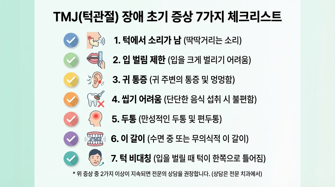 턱에서 딱 소리 나는 이유? 턱관절 장애 초기 증상 정리