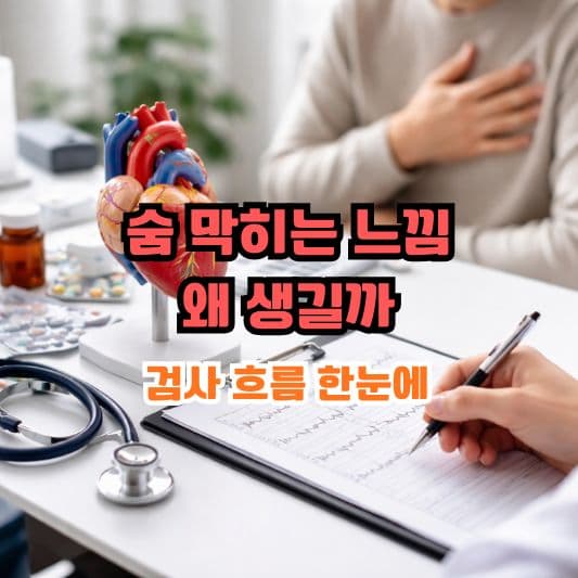 가슴 통증 검사 순서를 고민하는 장면