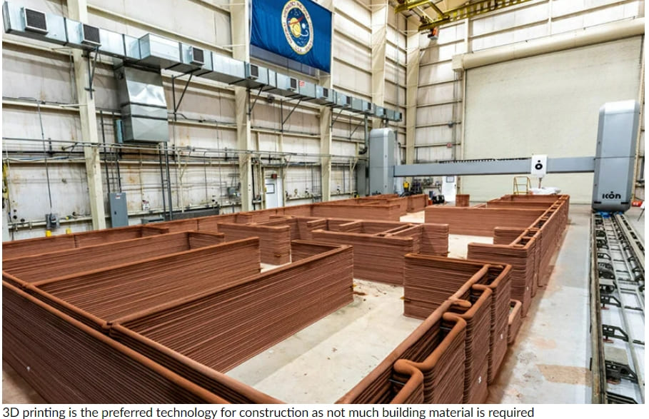 인간의 3D 프린팅 화성 거주지 VIDEO: ICON 3D prints simulated mars habitat designed for NASA by bjarke ingels group