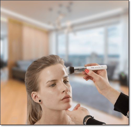 피부 메이크업 여성