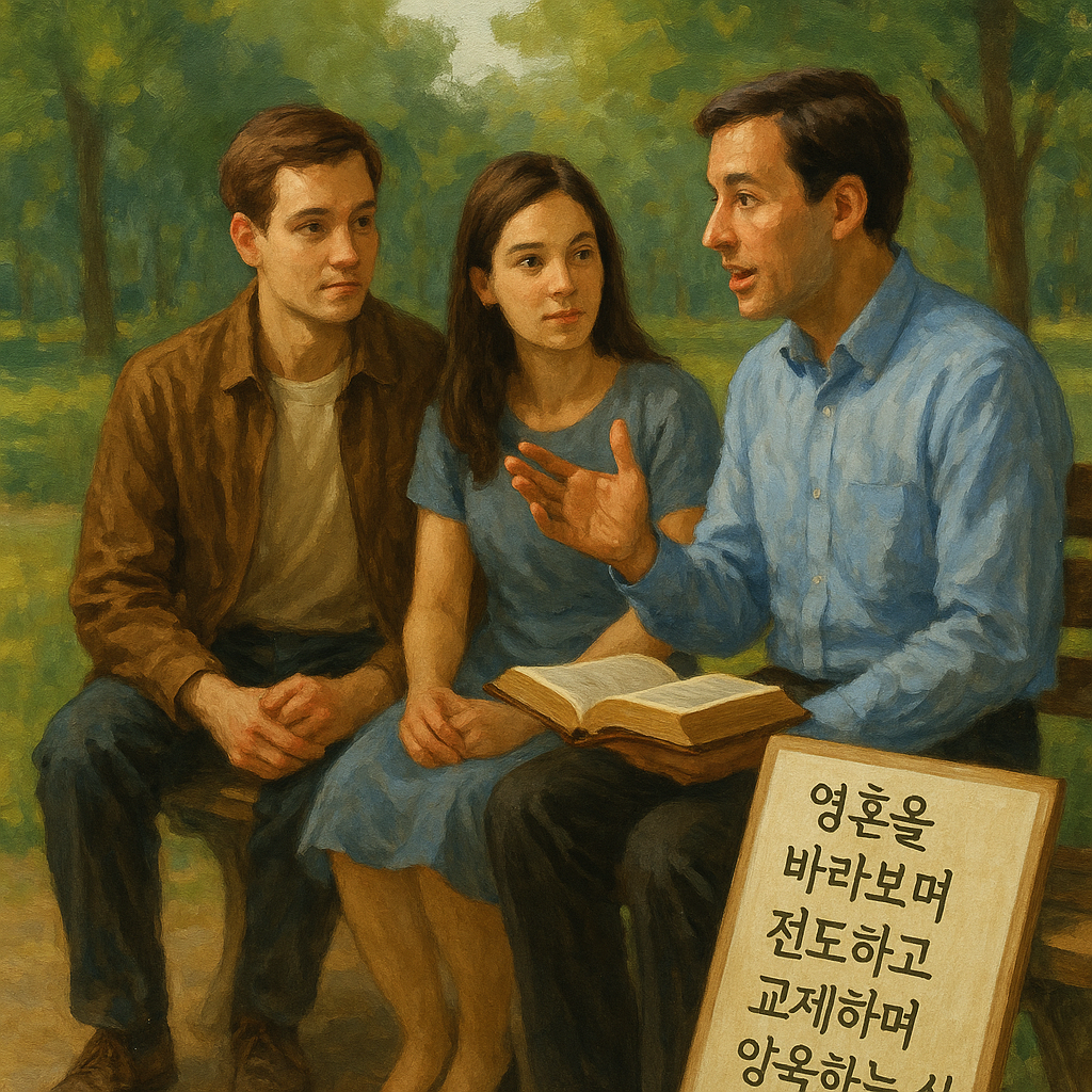 출 39:43 말씀을 보며&amp;#44; 하나님의 명령을 따라 그대로 행했던 이스라엘 민족의 순종을 보며&amp;#44; 저도 하나님의 지상명령을 따라 그대로 행하는 삶을 살아가는 순종의 삶을 살기를 기도합니다. 오늘도 영혼을 바라보며 전도하고 교제하며 양육하는 삶을 살아가는 시도를 할 것을 적용하는 모습입니다.