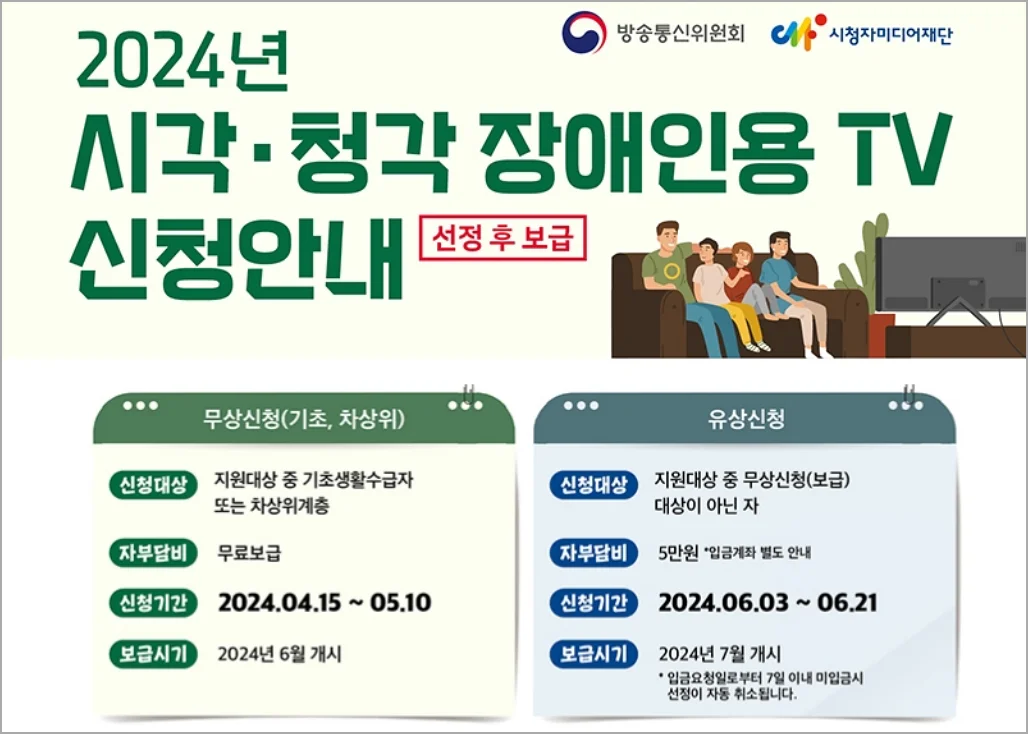 2024년 시각 및 청각장애인용 TV 보급 사업