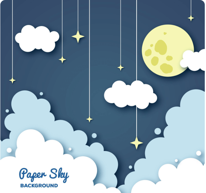 꿈 속에서 구름 위 보름달