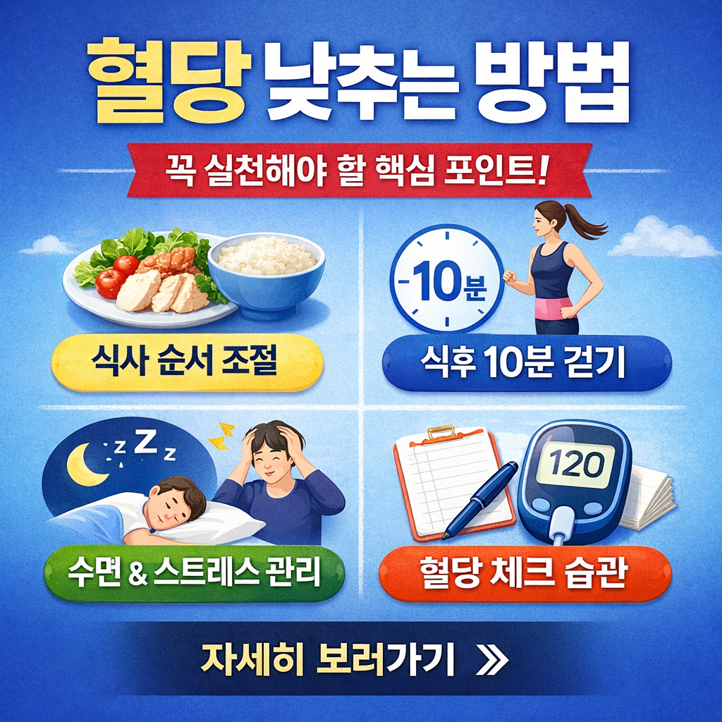 혈당 낮추는 방법
