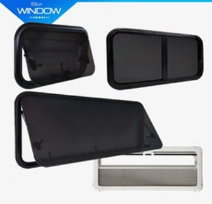 대형 창문 카라반 이중창 캠핑카 1000x600&#44; 구멍 뚫기 1200*500mm 직각 이중 외삽창(거즈스