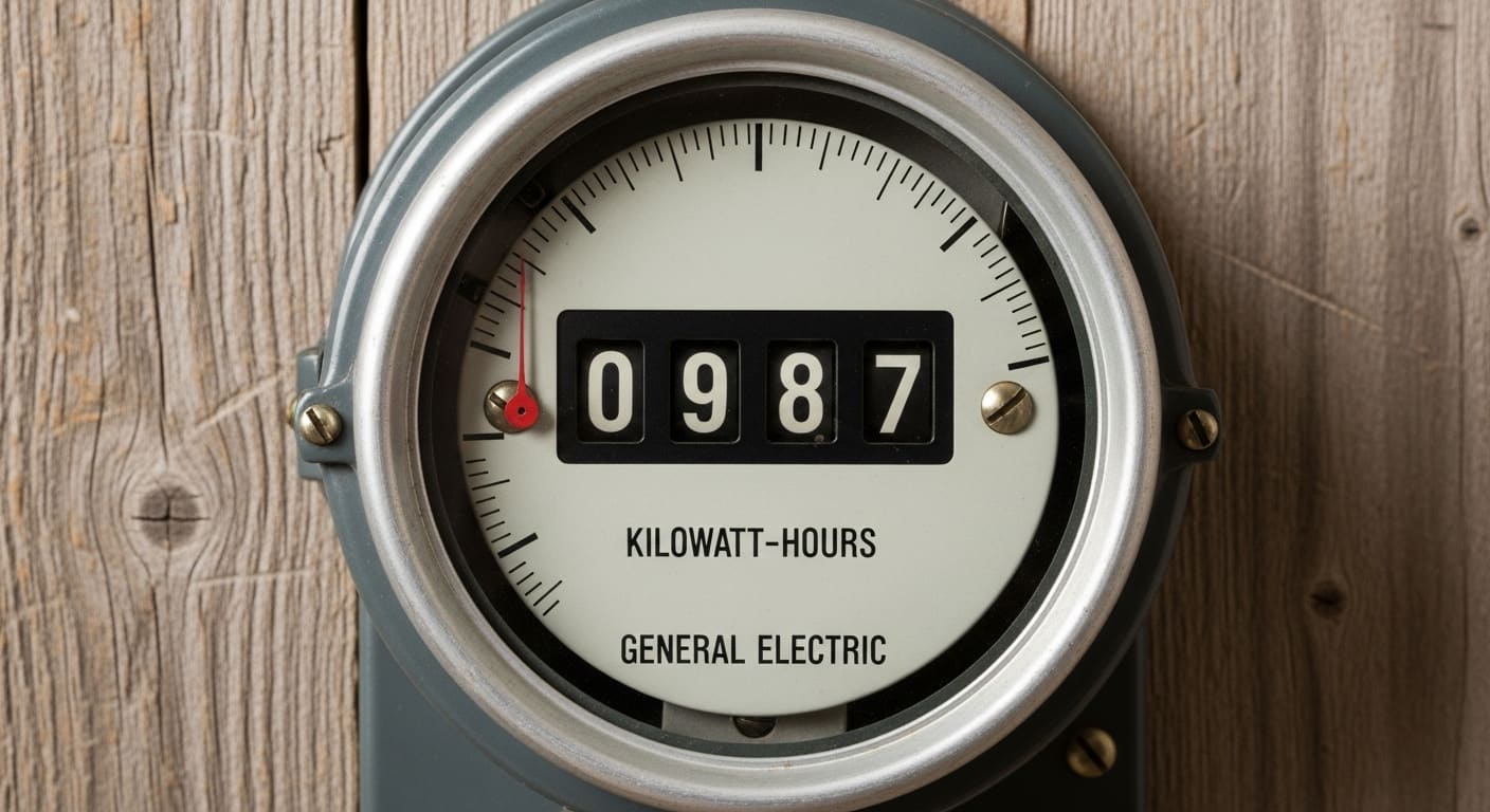 전력 사용량을 기록하는 전기 계량기 모습