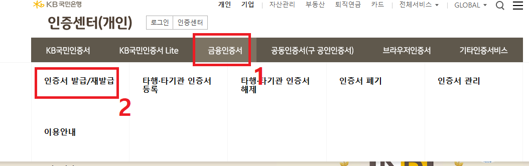 금융인증서 발급 방법