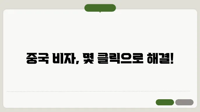 중국 비자 온라인 신청