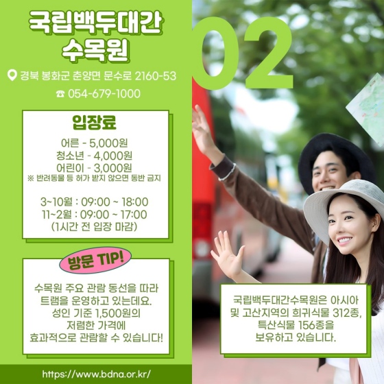 주말여행 국립수목원, 국립백두대간수목원