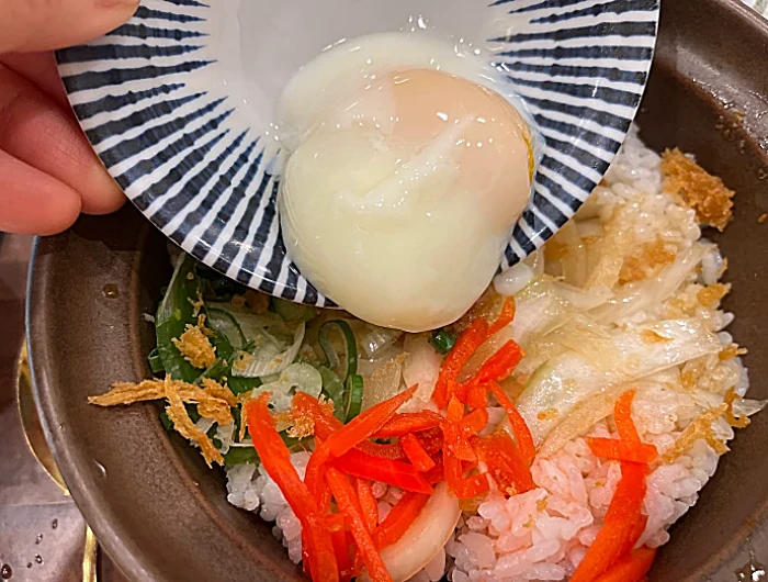 수란 넣는 모습