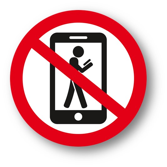 자녀들의 스마트폰 앱차단을 표현하는 심볼