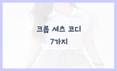 크롭 셔츠 코디 7가지