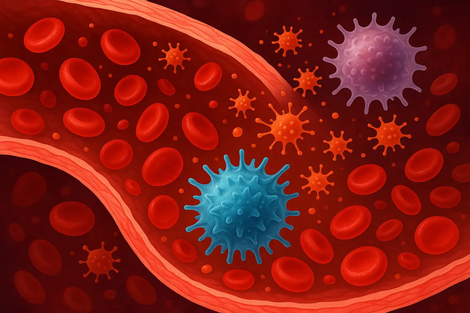 혈액 속에서 염증성 물질(사이토카인)이 퍼져나감, 면역세포 활성화