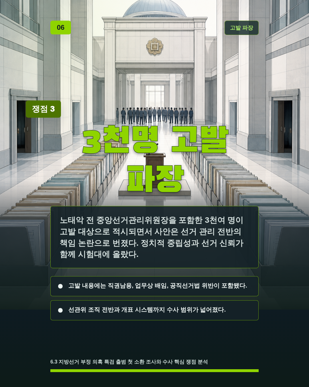 3천명 고발 파장