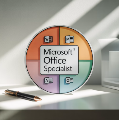 MOS 자격증이란 무엇인가? 섹션 이미지 - 마이크로소프트 오피스 스페셜리스트 로고 이미지