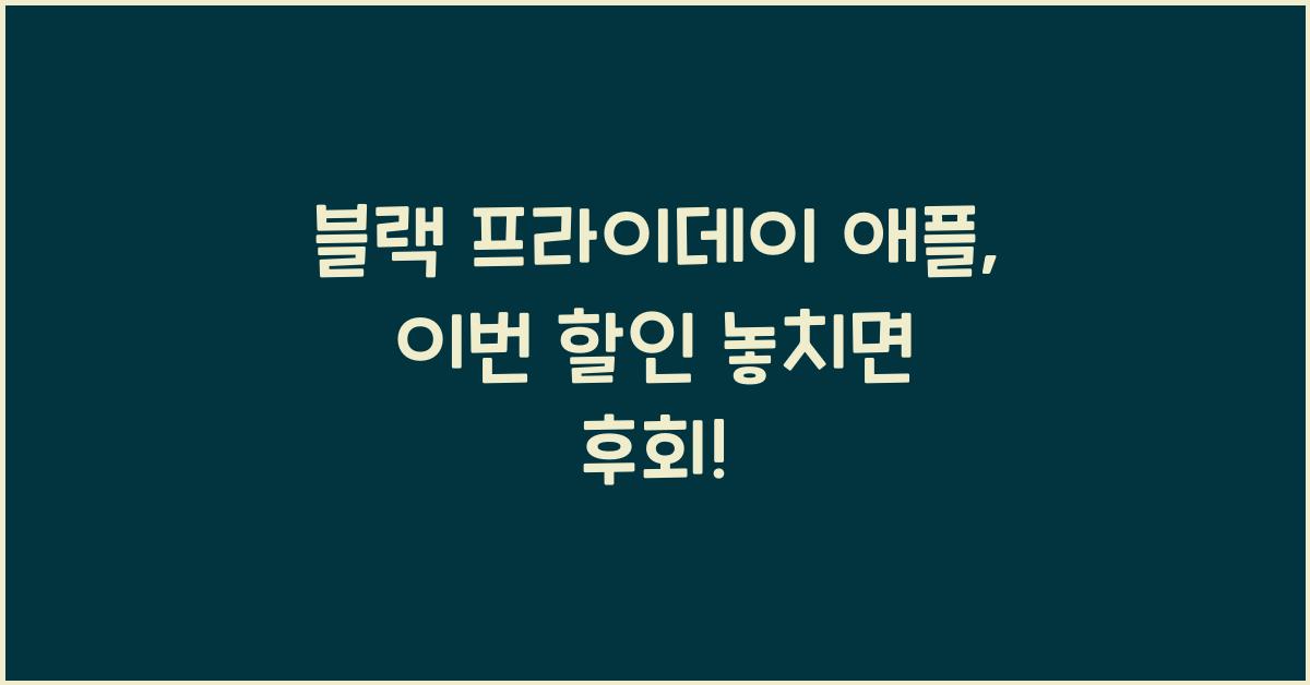 블랙 프라이데이 애플
