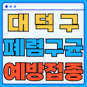 대전 대덕구 폐렴구균 백신 무료 예방접종 비용지원 가격 신청방법 대상자 간격 13가 15가 20가 23가