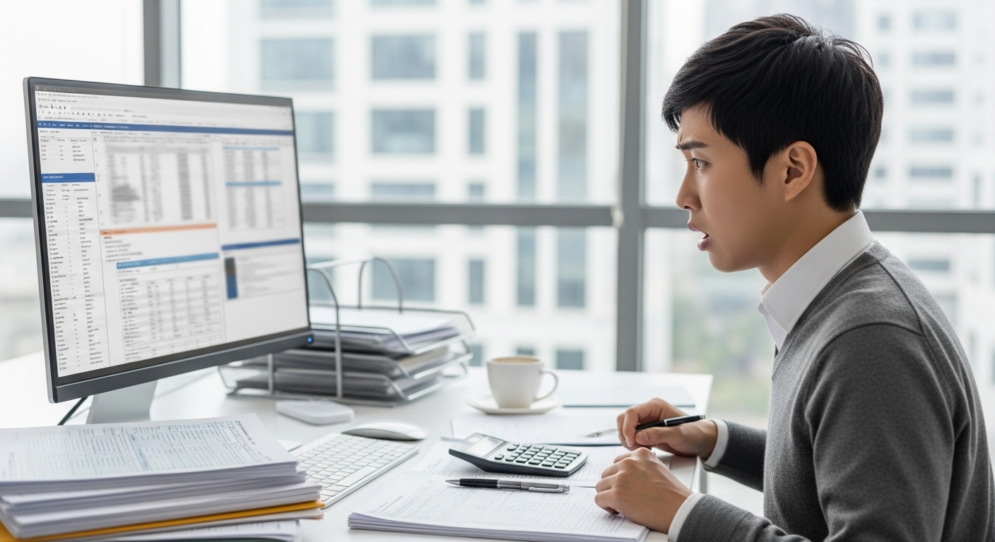 이월공제액 입력란이 보이지 않는 이유