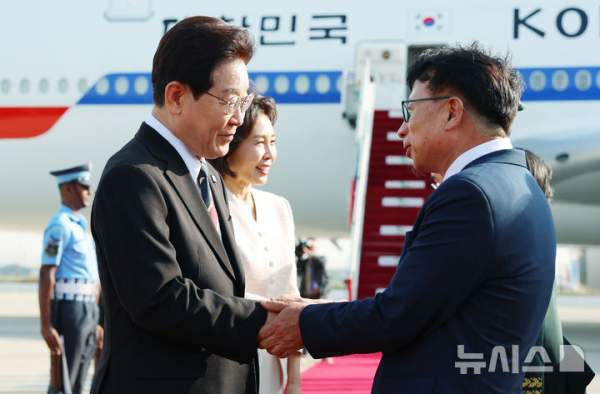 이재명 대통령 뉴델리 도착