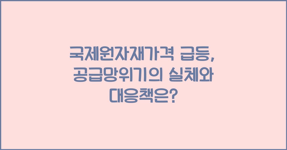 국제원자재가격, 공급망위기