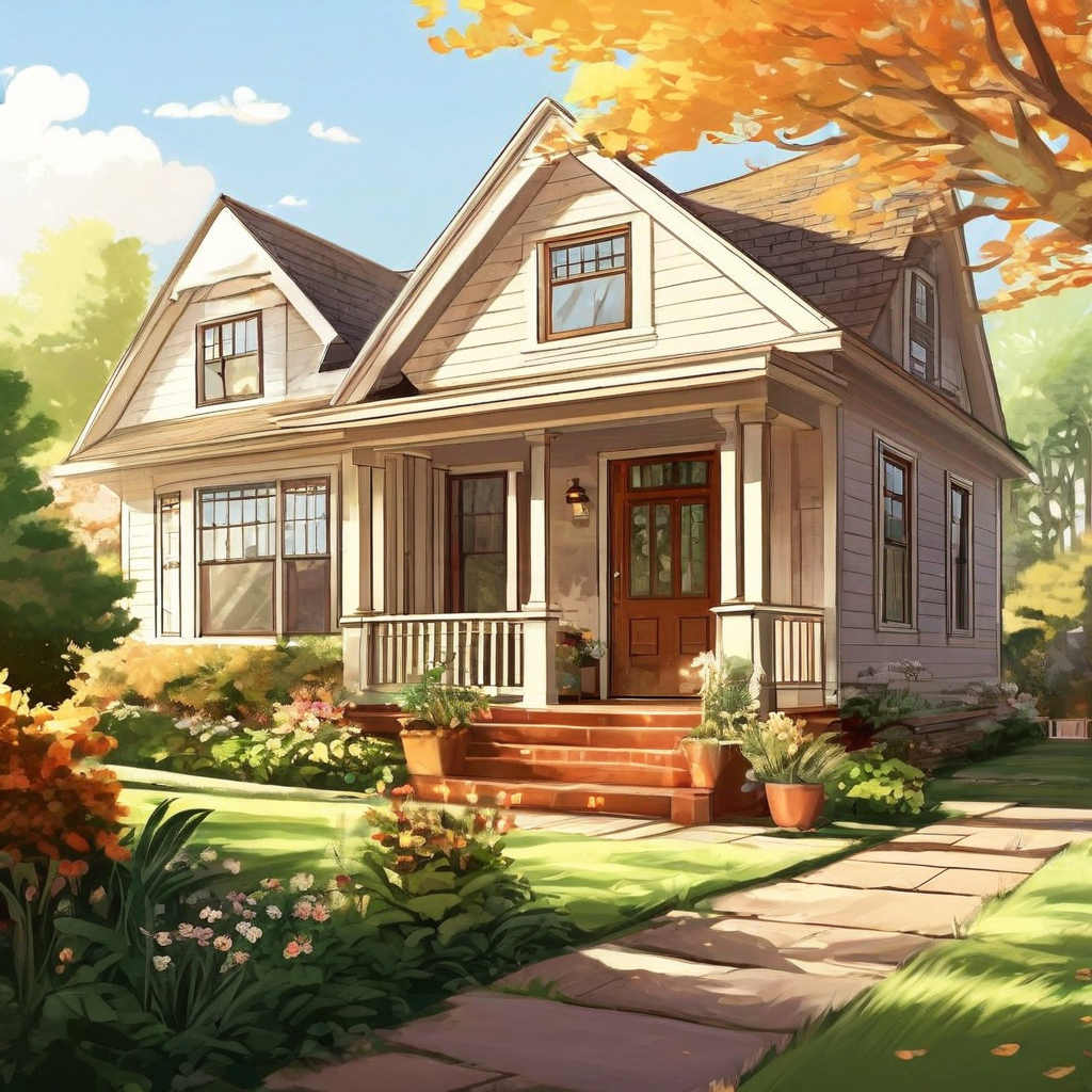 옆에 나무도 있고 나이들면 살고싶은 집한채 일러