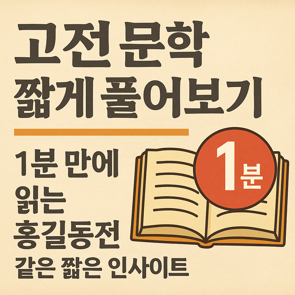 1분 만에 읽는 홍길동전