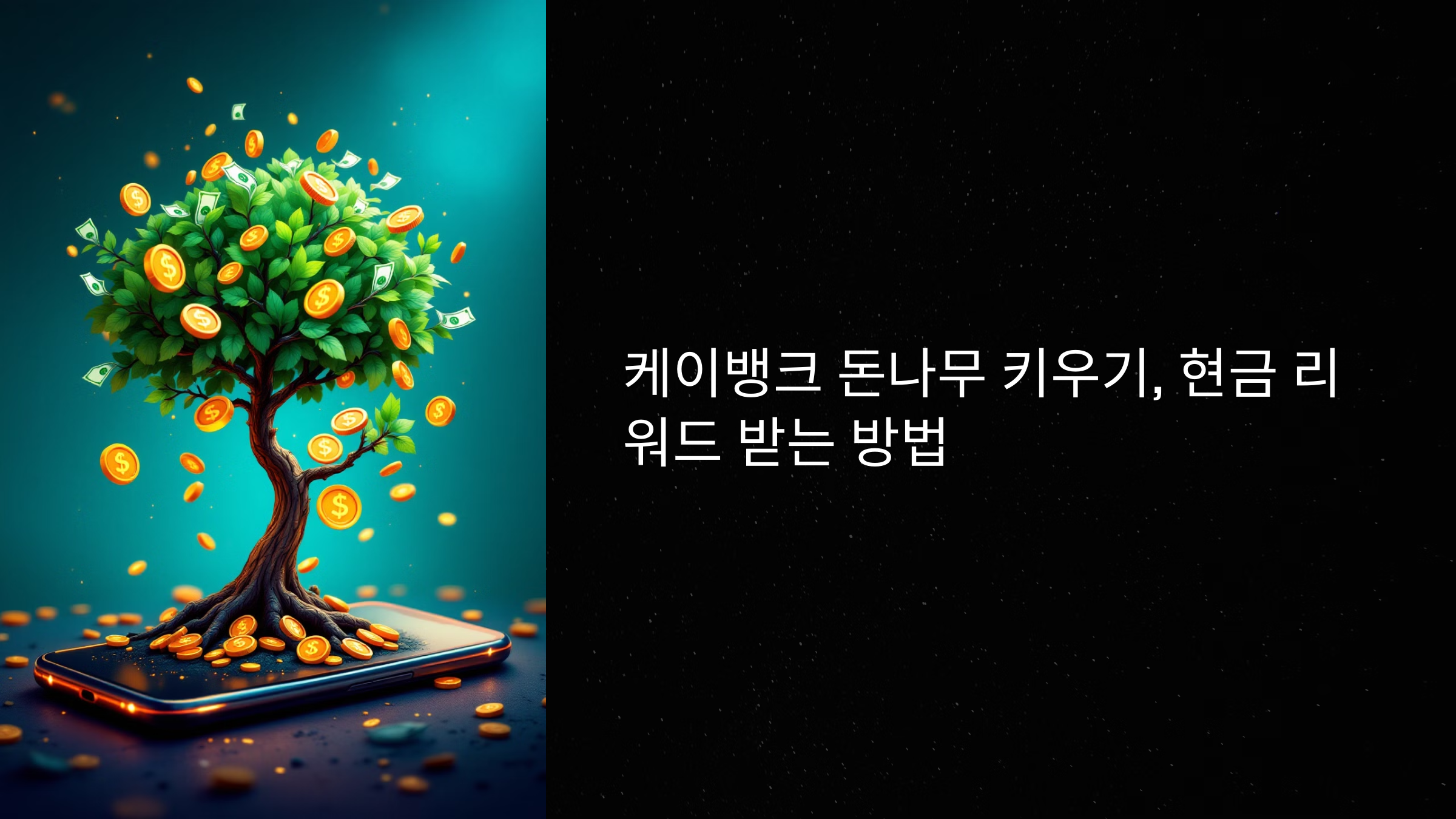 케이뱅크 돈나무 키우기, 현금 리워드 받는 방법