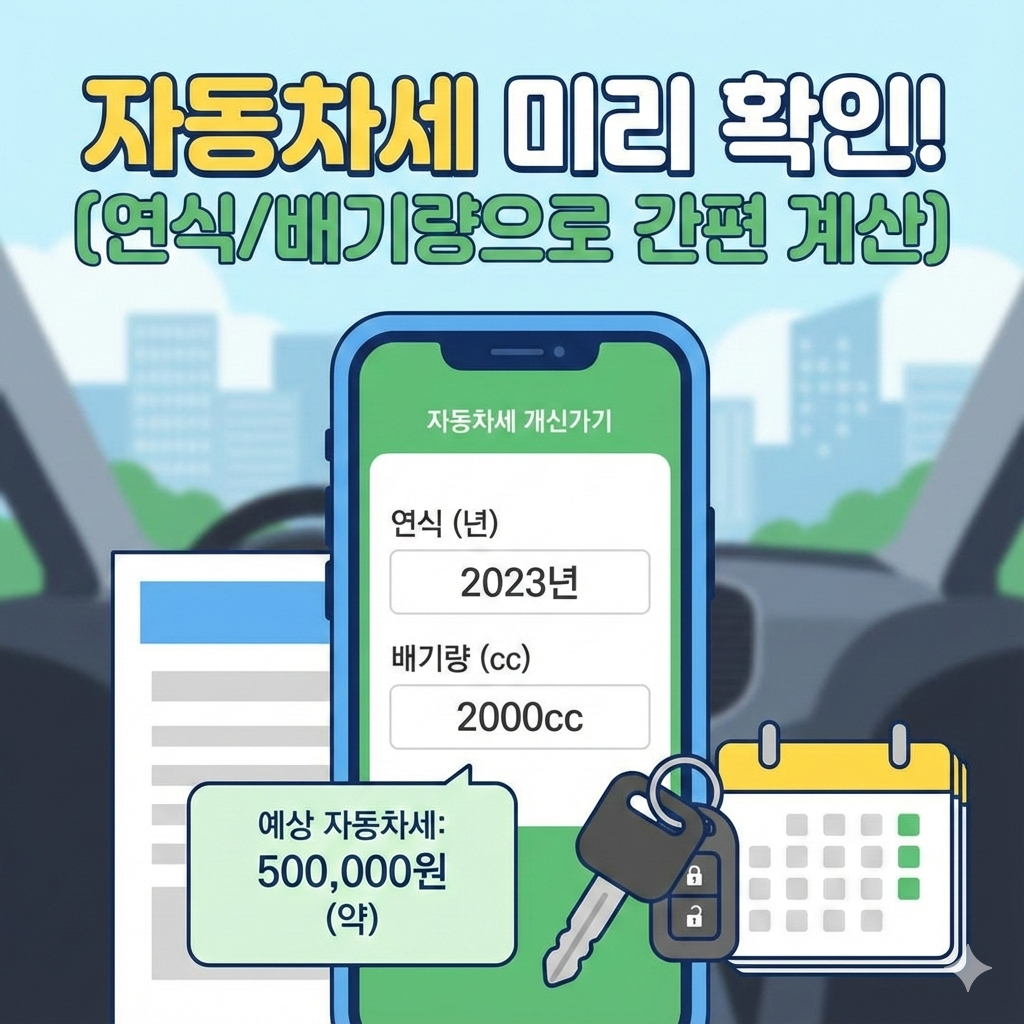 자동차세 계산기 활용해 연식과 배기량 기준으로 세금 미리 확인하는 방법