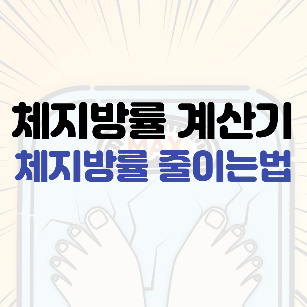 체지방률 계산기 줄이는 방법
