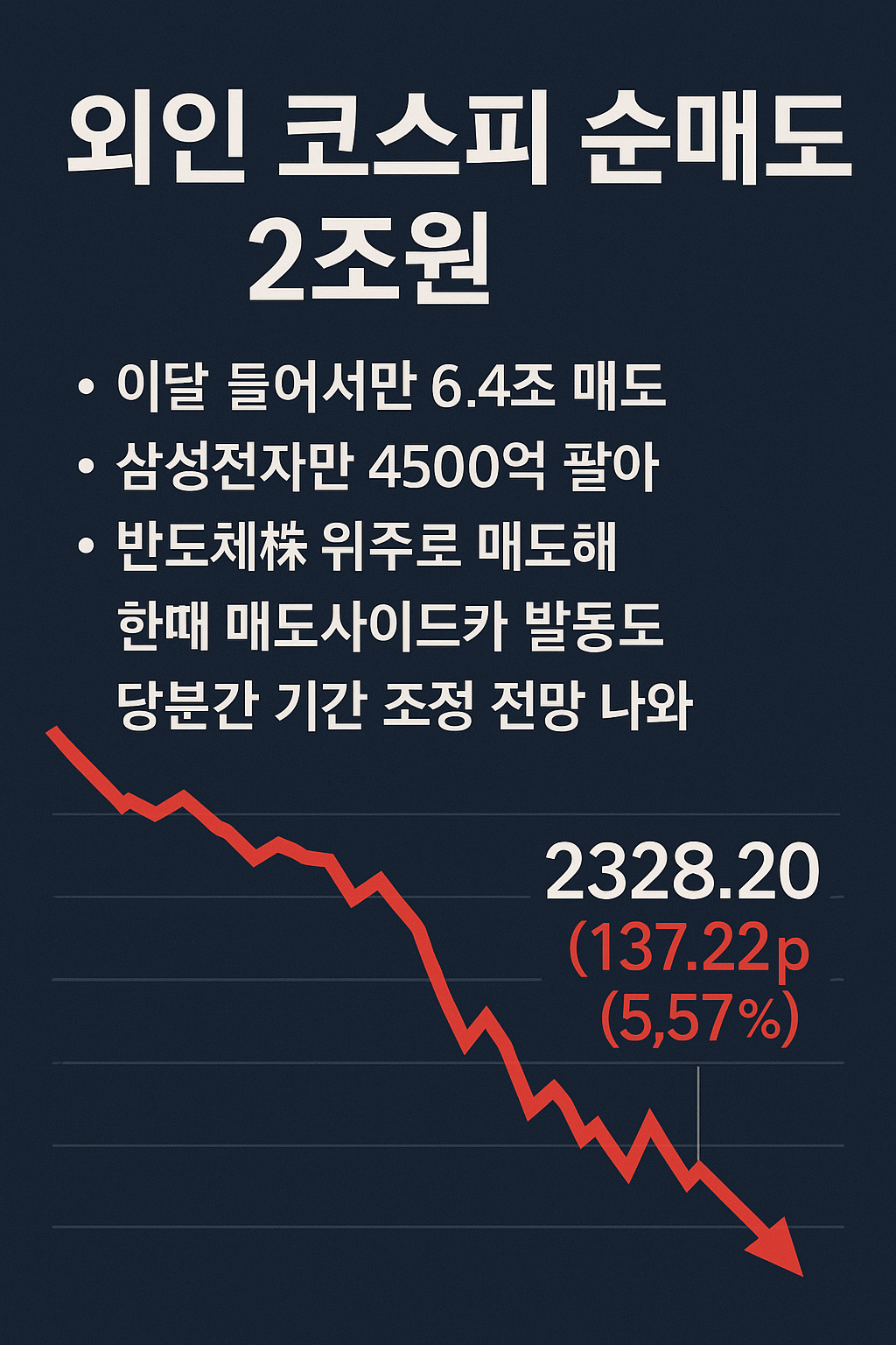 외국인 코스피 폭락 사진