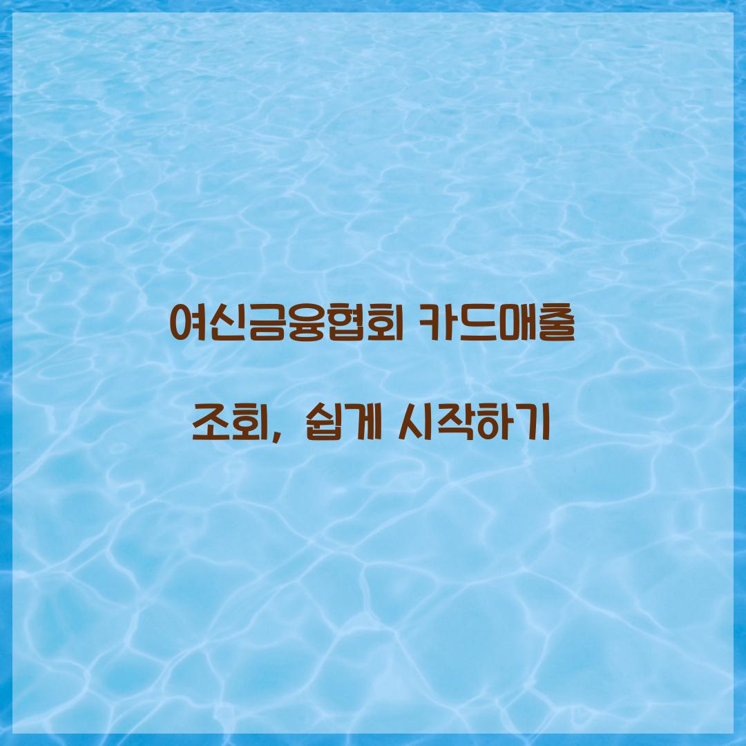 여신금융협회 카드매출 조회