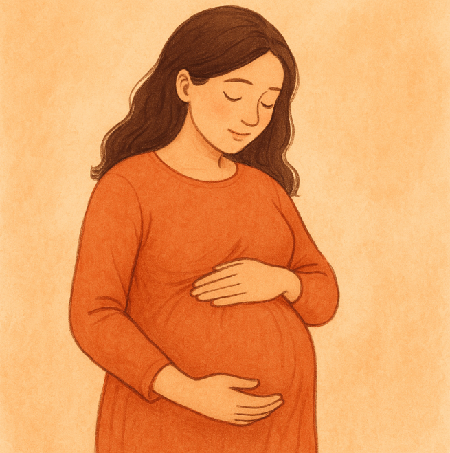 만삭 임산부 아랫배가 뭉치는 느낌