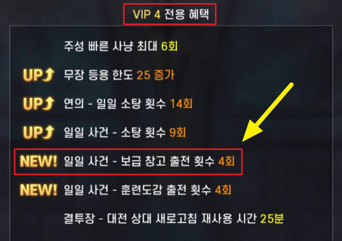 VIP4-보급창고-4회-출전