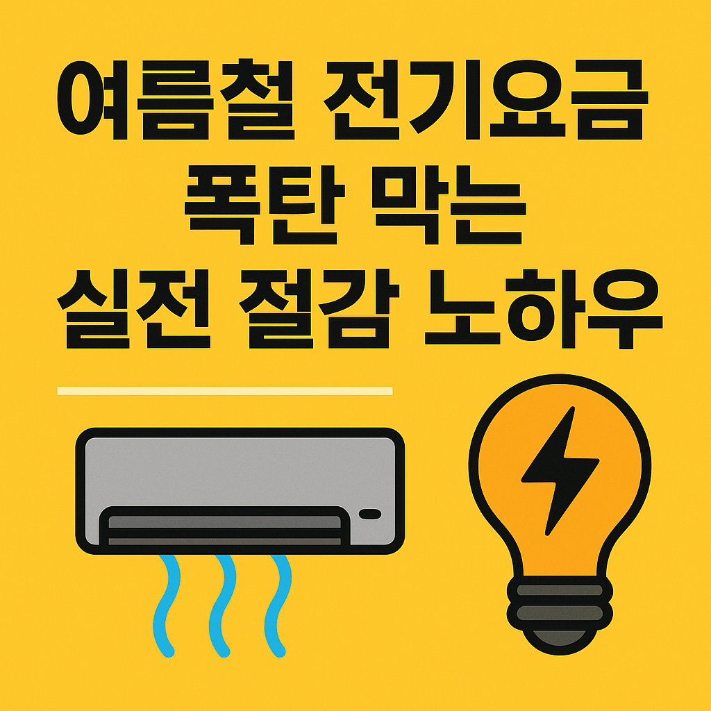 여름철 전기요금 폭탄을 막는 실용적인 절약 전략