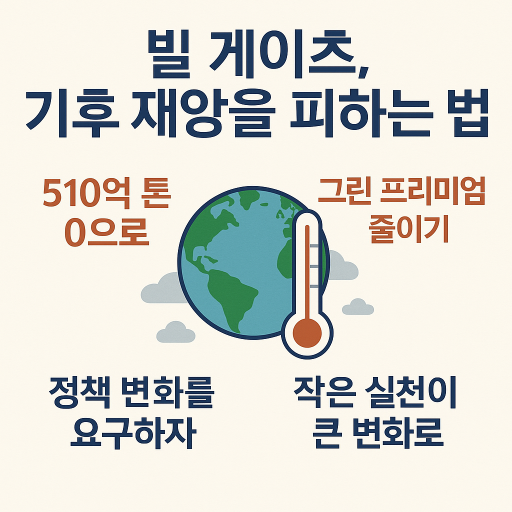 빌 게이츠 기후재앙을 피하는 법