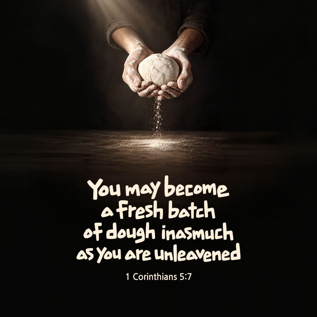 Today's Bible verse card 1 Corinthians 5:7 scripture image
