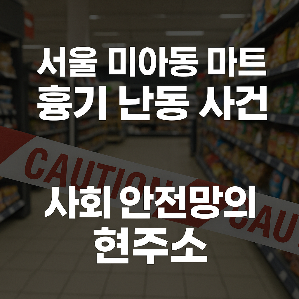 🗡️ 미아동 마트 흉기 난동, 왜 막지 못했나? (2025 사회 충격)