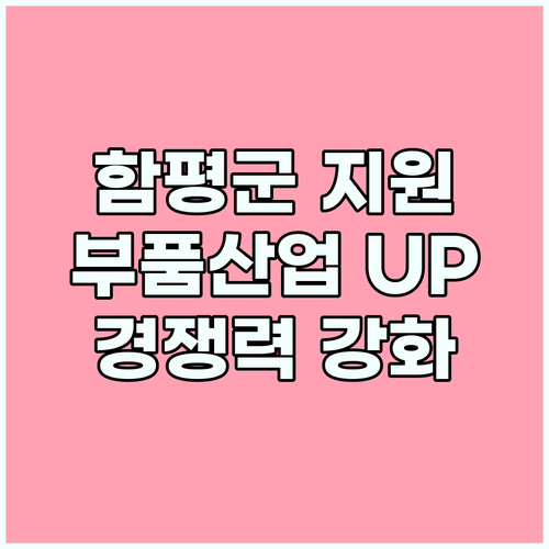 함평군 운송기기부품산업 지원: 맞춤형